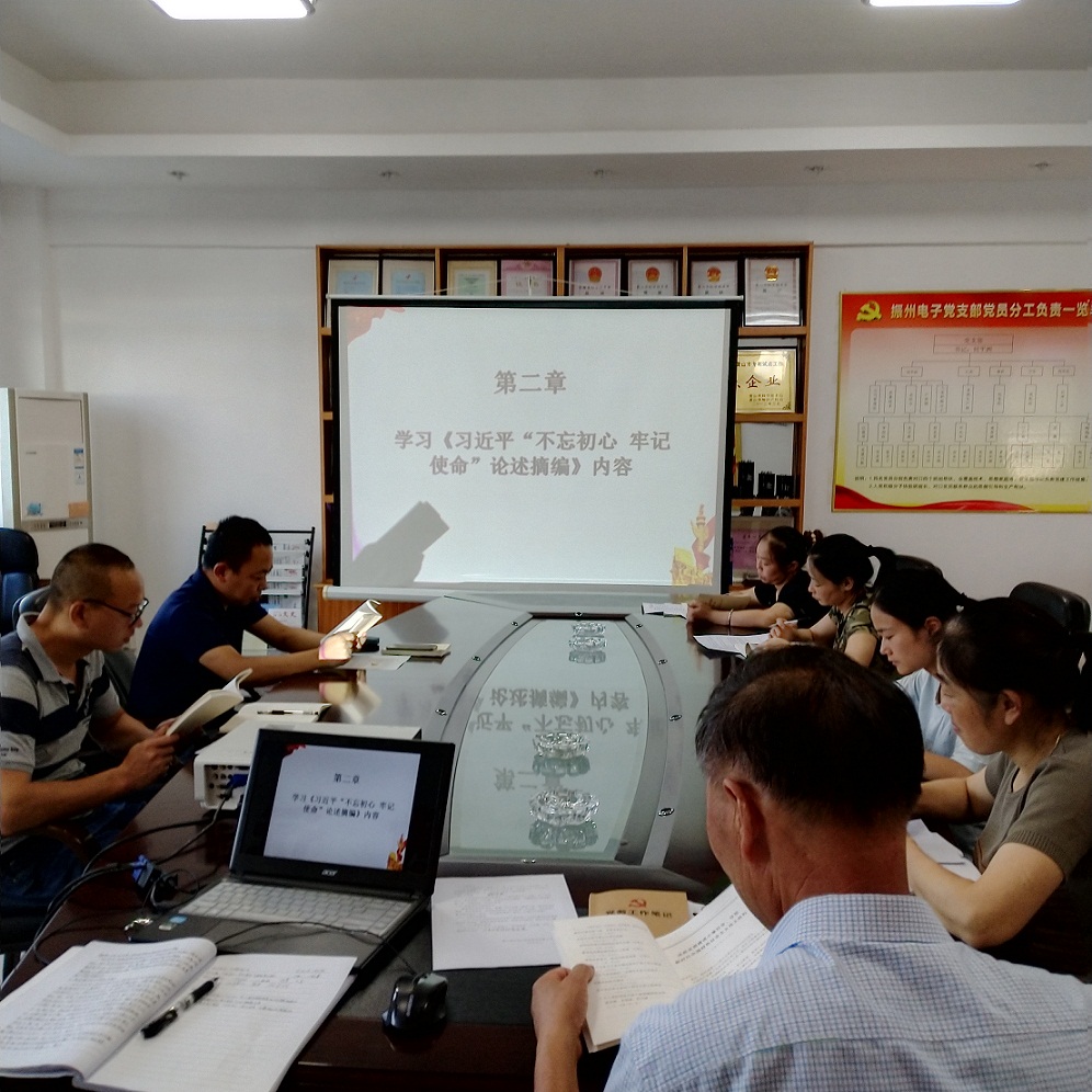 振州電子黨支部召開“不忘初心、牢記使命”主題教育動員會